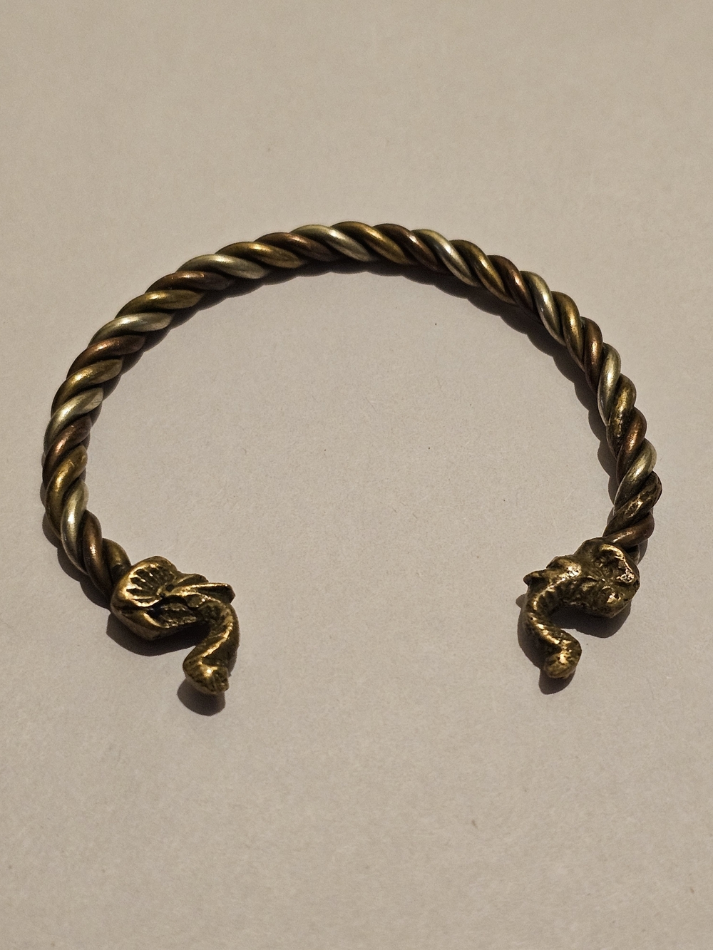 Vintage Vintage Twisted Mixed Metal Cuff Bracelet - Detailed Elephant - Picture 6 of 7